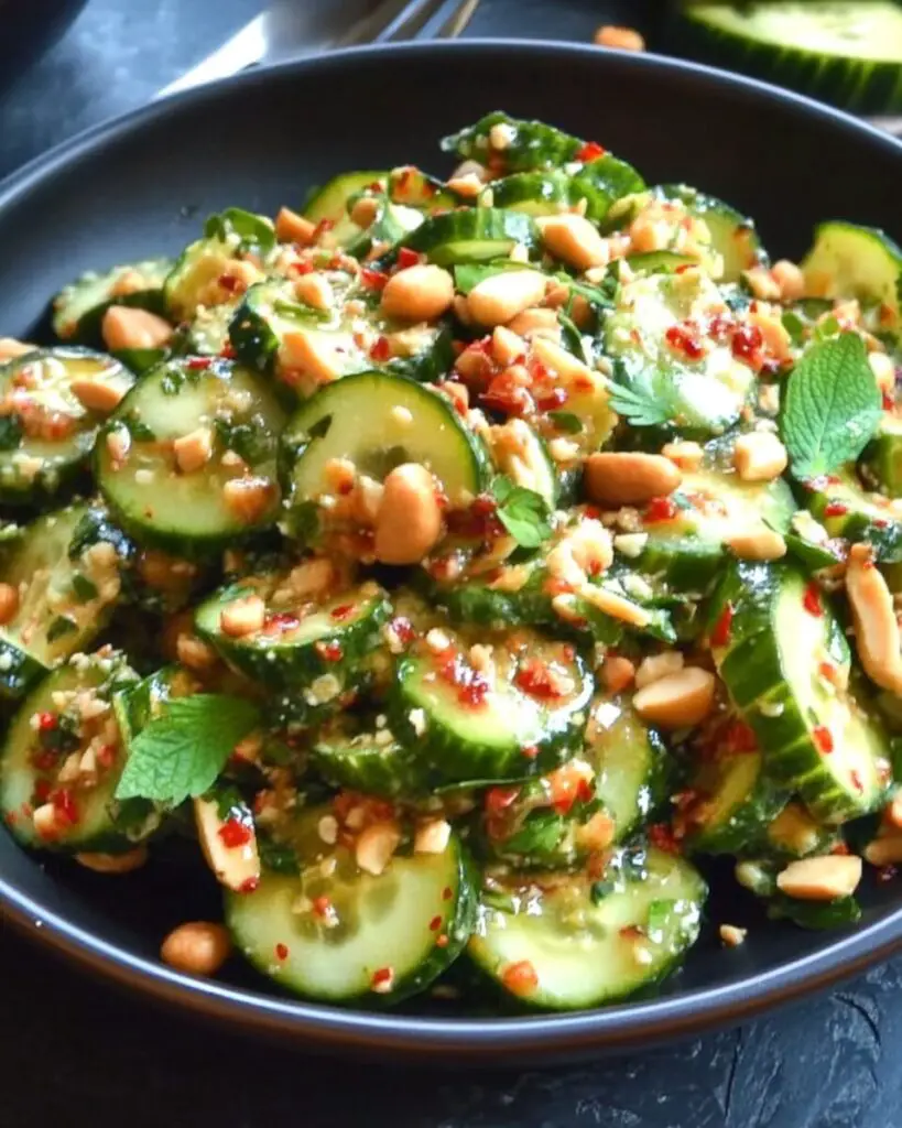 Spicy Peanut Cucumber Salad