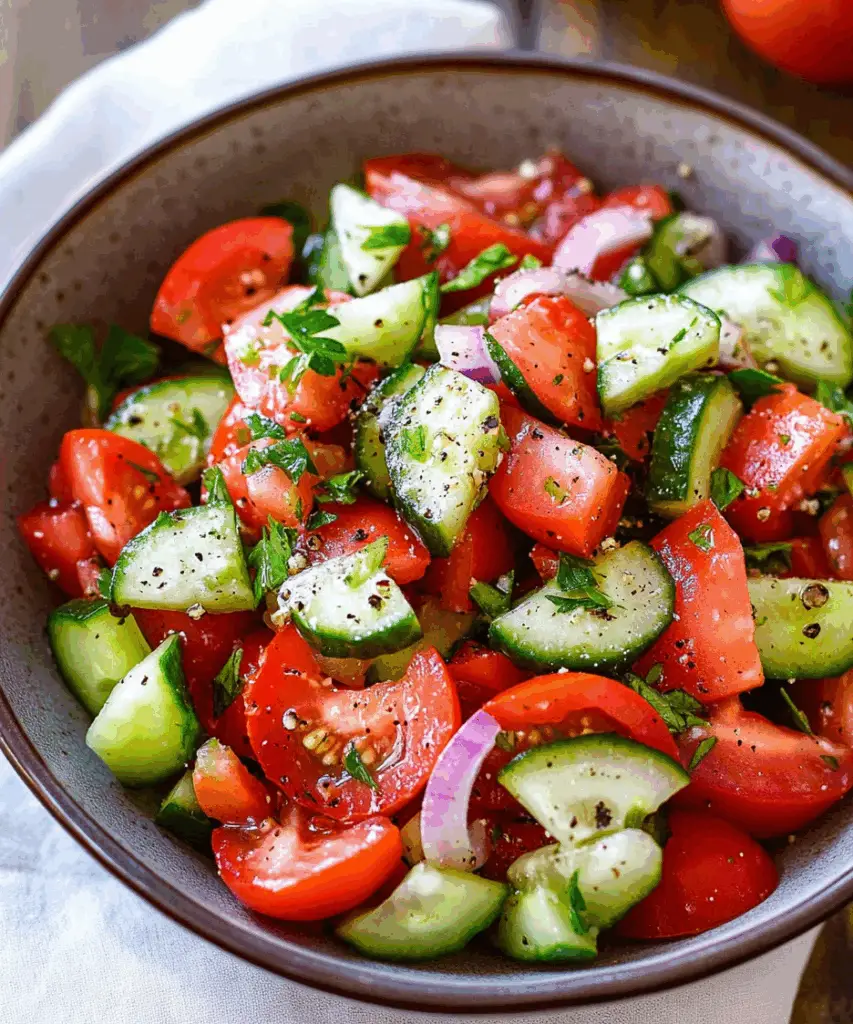 Easy Tomato Cucumber Salad