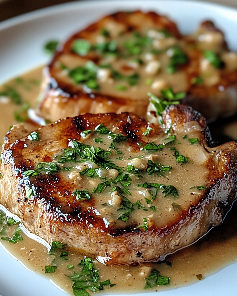 Smothered Boneless Pork Chops