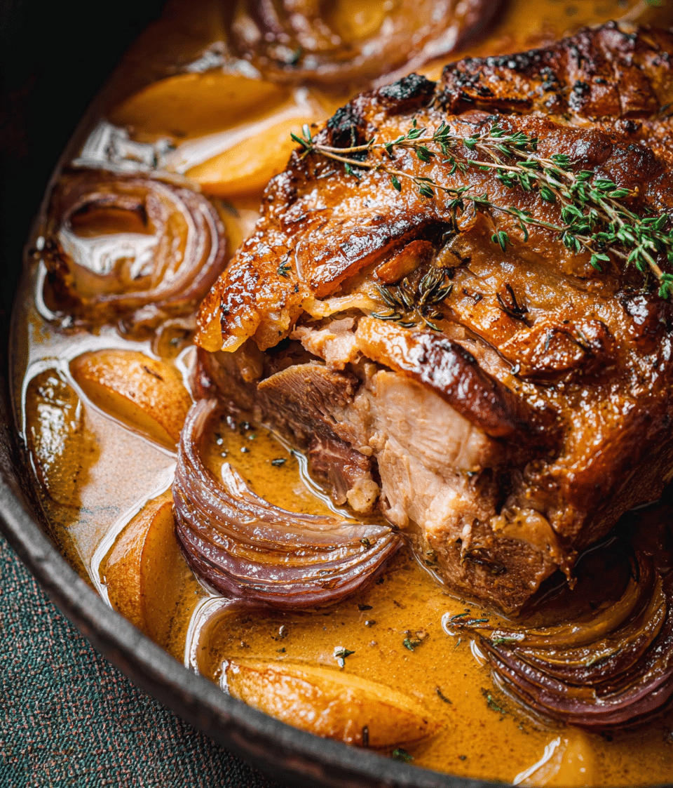 Apple Cider Braised Pork Shoulder