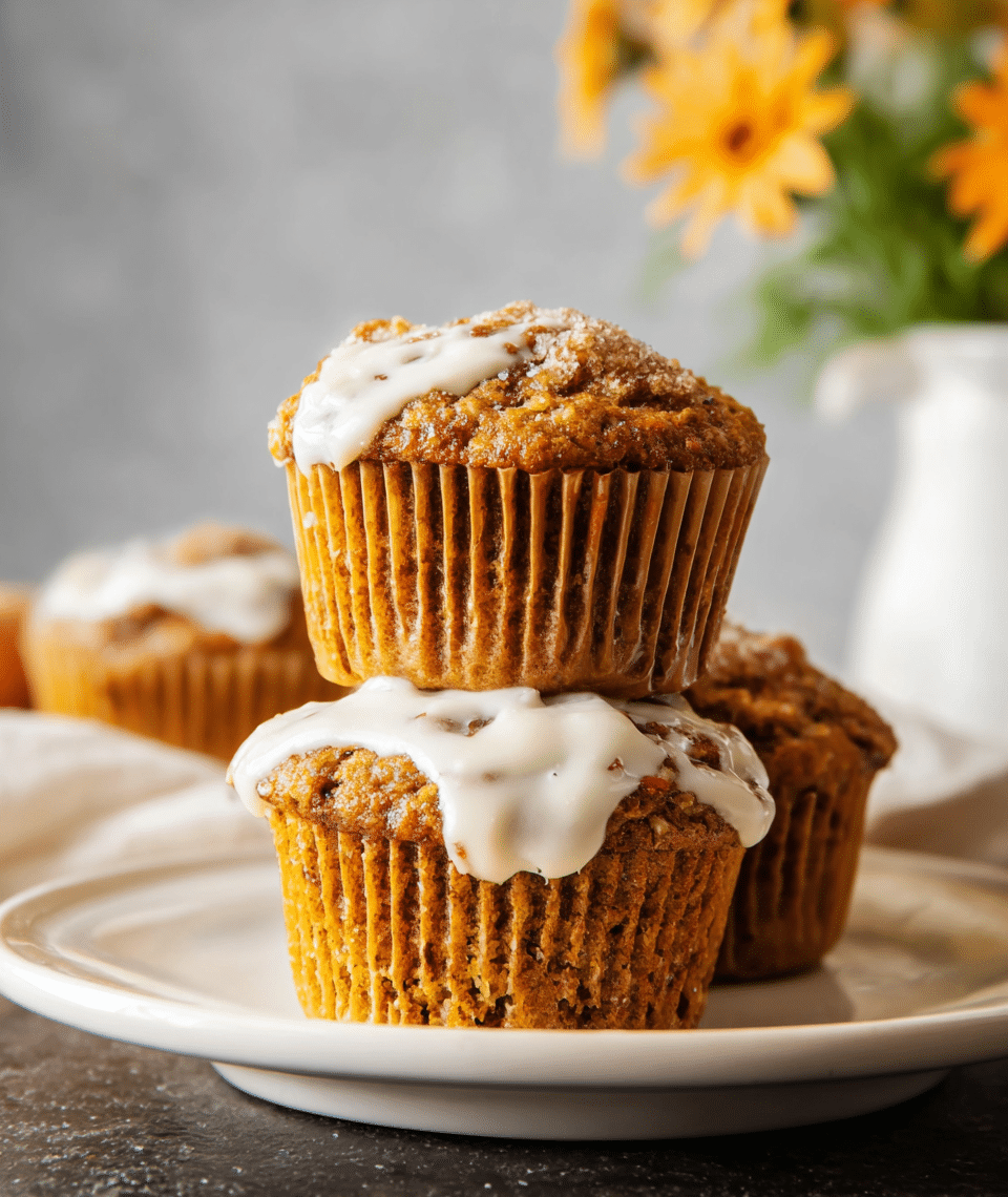 Healthy Carrot Cake Muffins