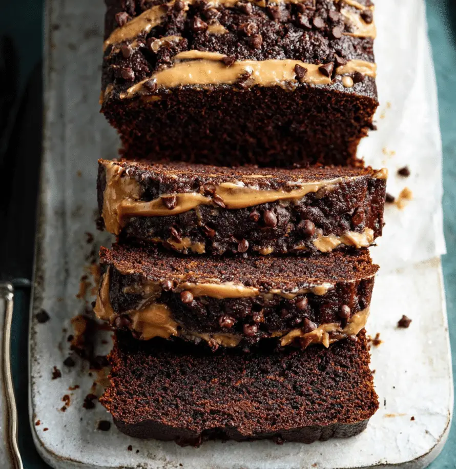 Chocolate Peanut Butter Banana Bread