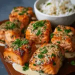 Creamy Garlic Butter Salmon Bites