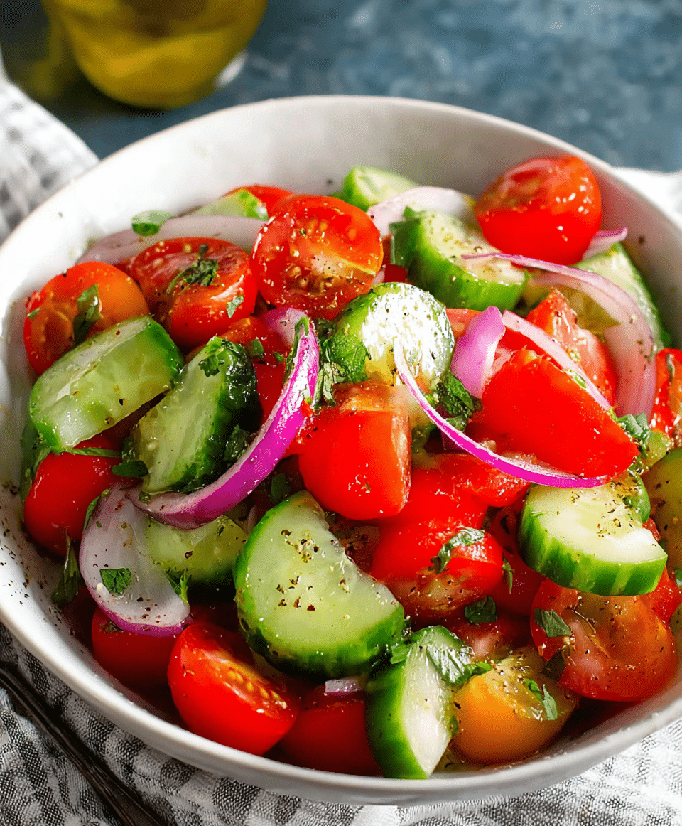 Healthy Cucumber Tomato Salad