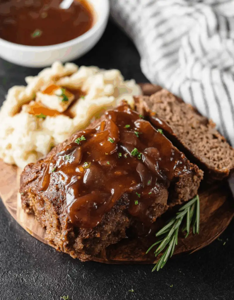 Meatloaf with Brown Gravy