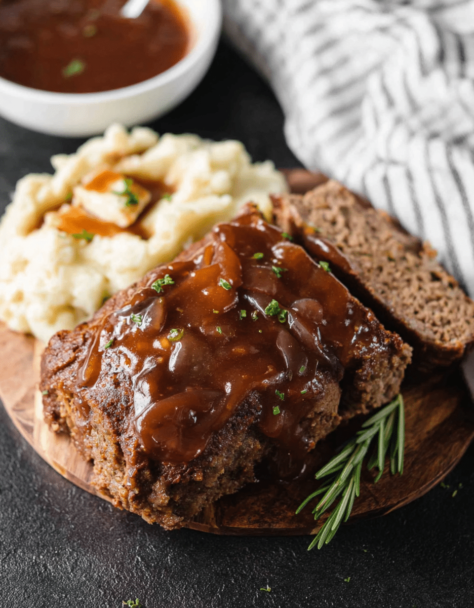 Meatloaf with Brown Gravy