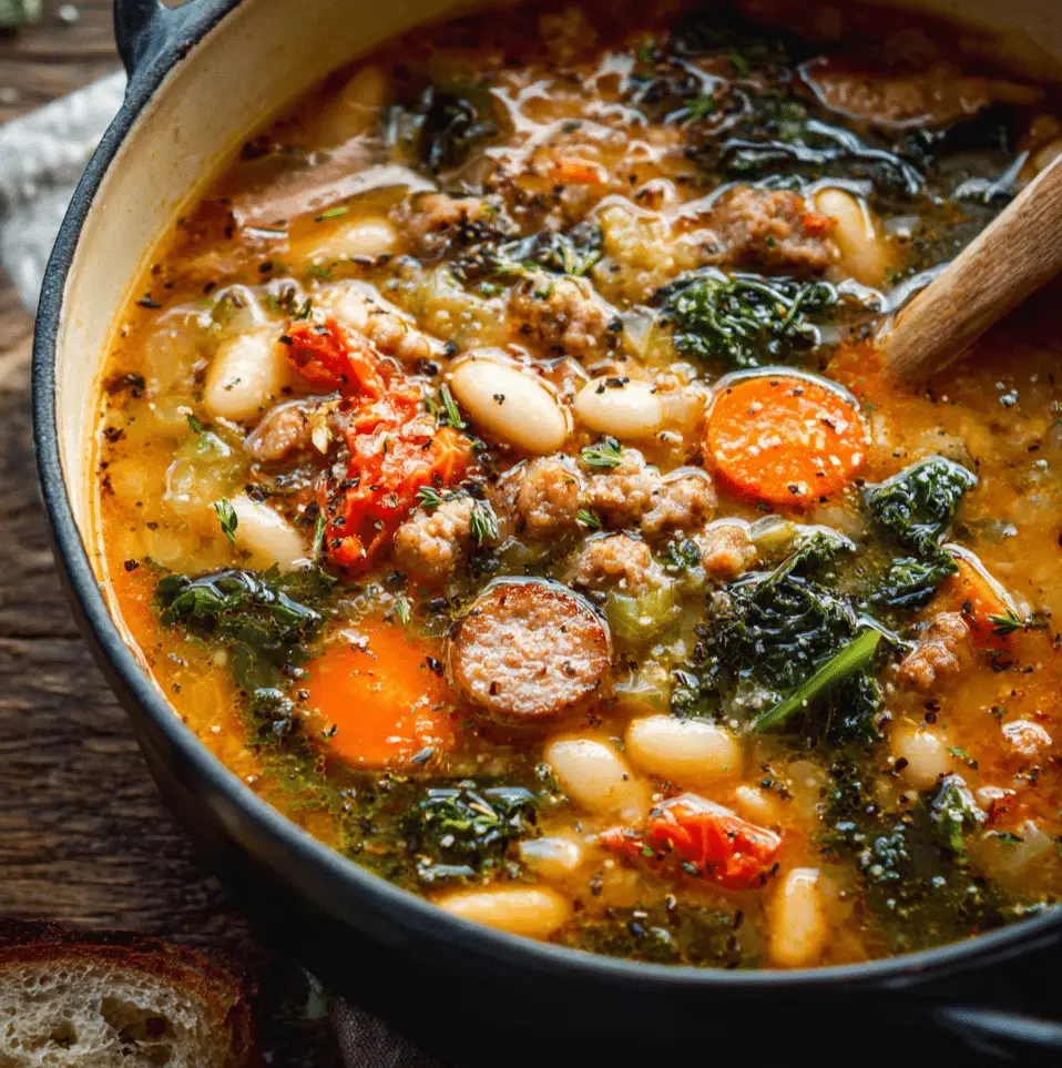 Hearty Tuscan White Bean Soup