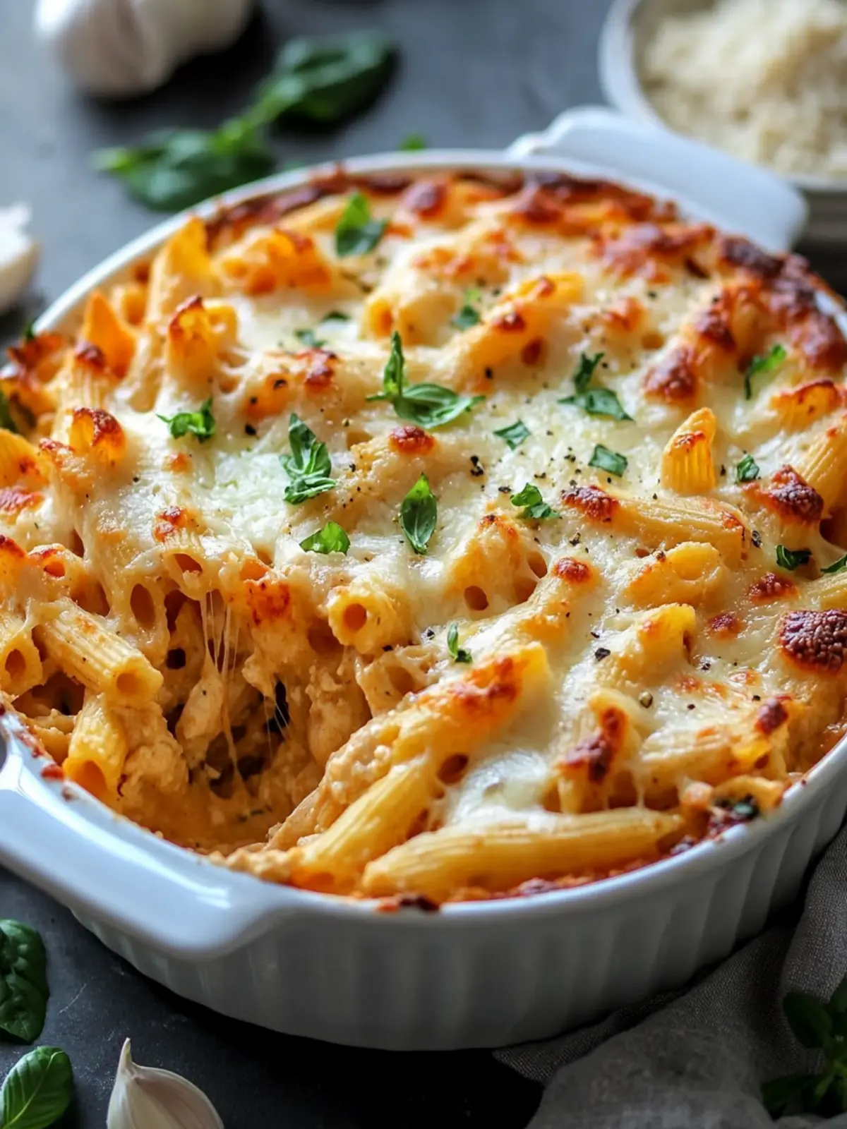 Garlic Parmesan Chicken Pasta Bake: Your Ultimate Comfort Food! 2 Garlic Parmesan Chicken Pasta Bake: Easy Comfort Food Recipe