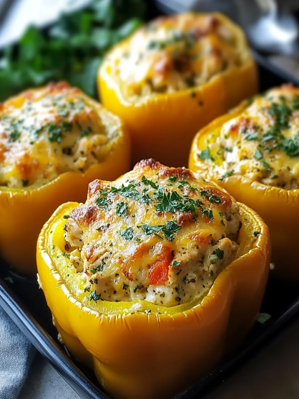 Low-Carb Creamy Chicken Stuffed Peppers You’ll Crave! 4 Low-Carb Creamy Chicken Stuffed Peppers You’ll Love!