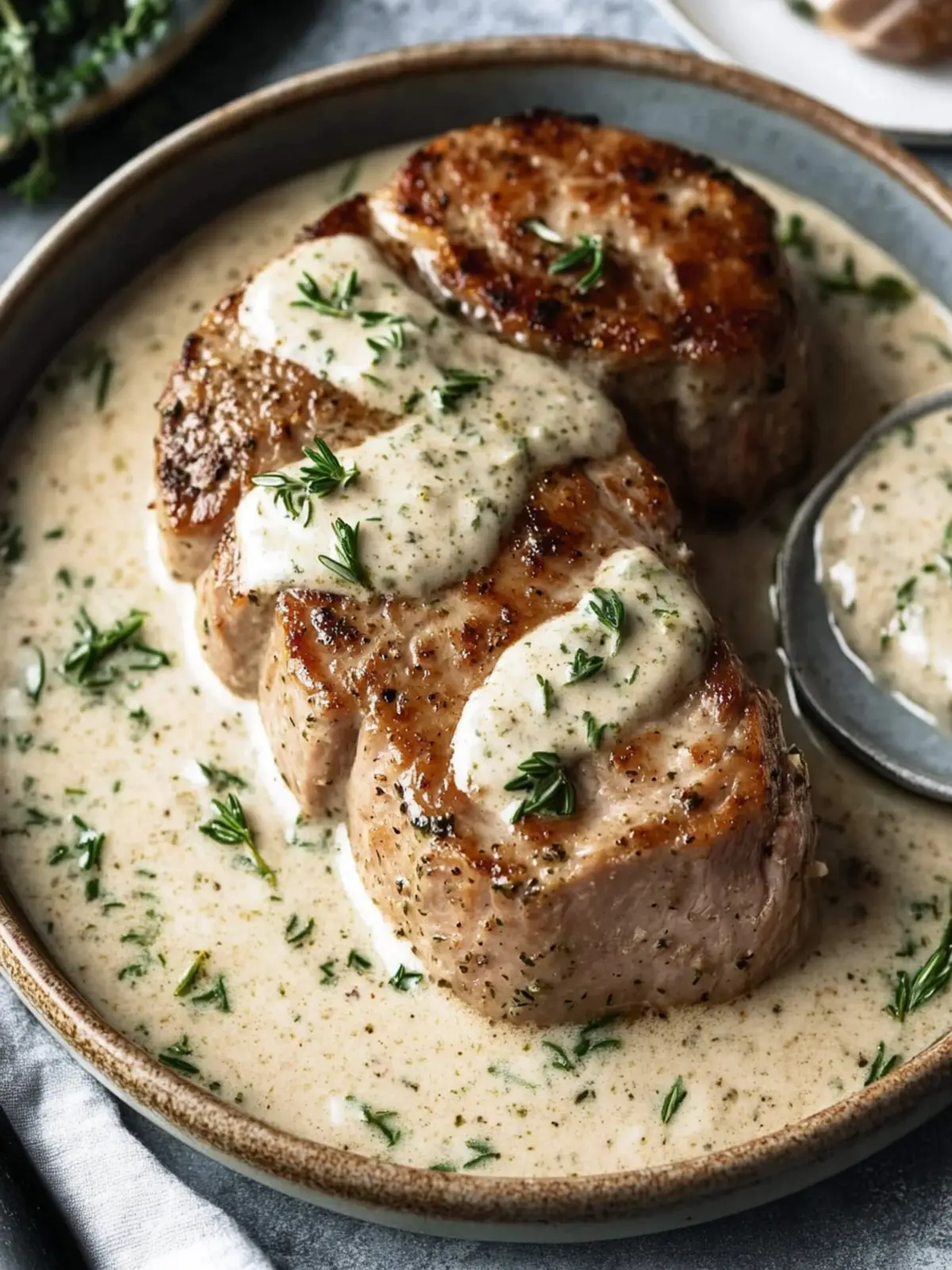 Herb Creamy Pork Tenderloin: Quick Gourmet Delight at Home 5 Herb Creamy Pork Tenderloin