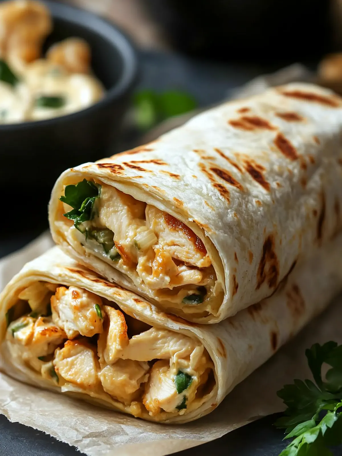 Mastering Ooey-Gooey Cheesy Garlic Chicken Wraps at Home 2 Mastering Ooey-gooey Cheesy Garlic Chicken Wraps: A Tasty Journey