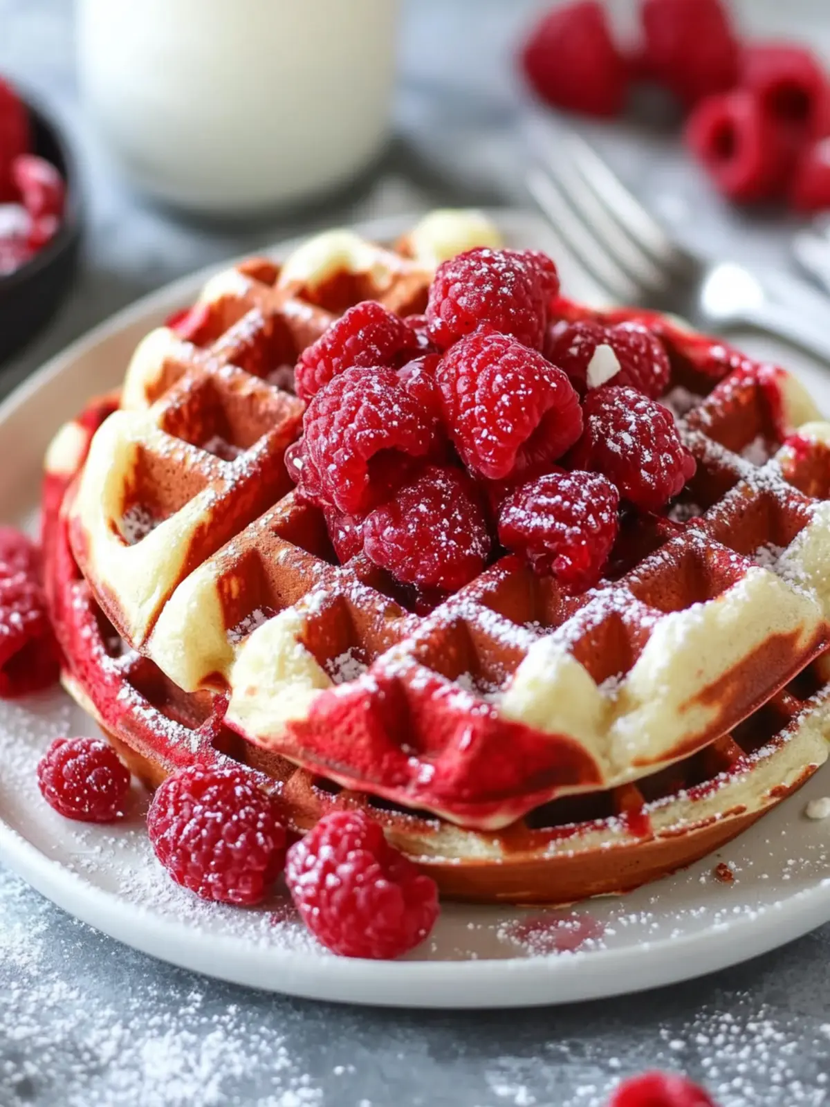 Indulge in Red Velvet Waffles for a Sweet Breakfast Surprise 2 Red Velvet Waffles