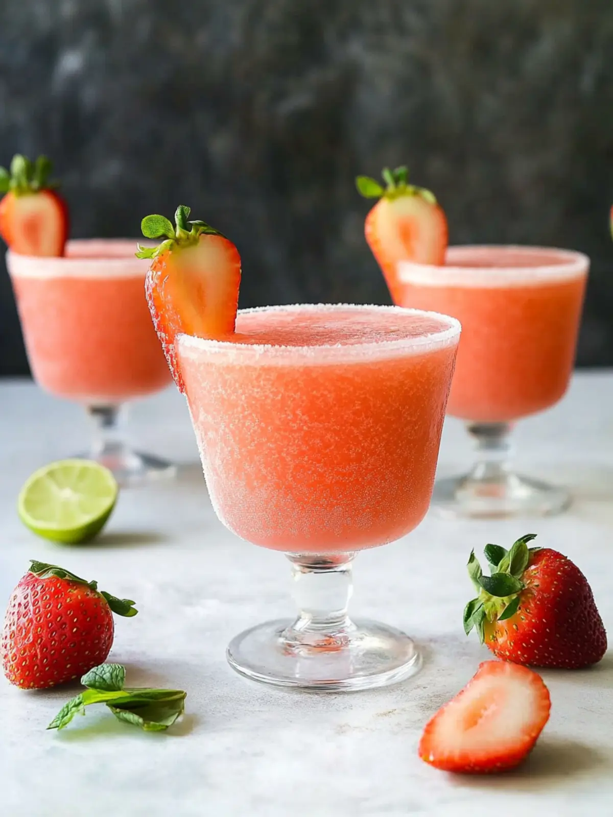 Frozen Strawberry Rhubarb Margaritas for a Guilt-Free Treat 2 Frozen Strawberry Rhubarb Margaritas
