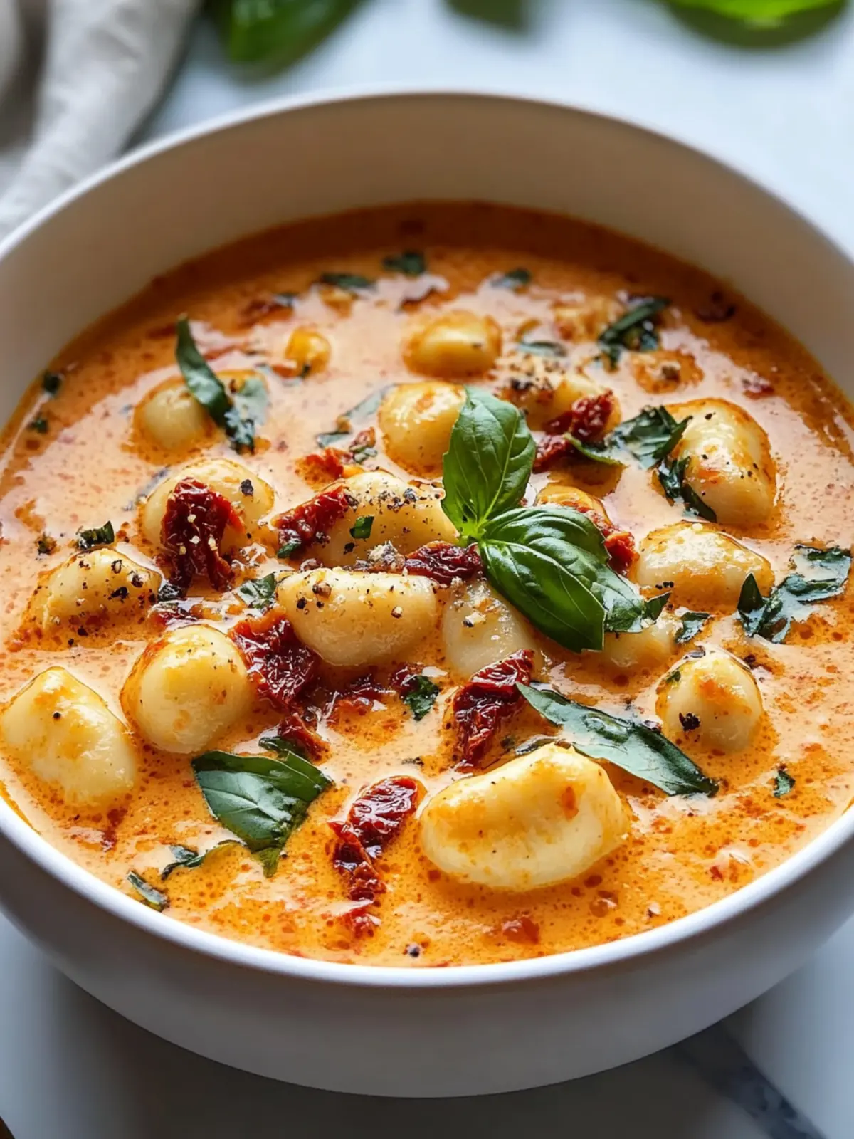 Creamy Sun Dried Tomato Gnocchi Soup with Chicken Dinner Bliss 3 Creamy Sun Dried Tomato Gnocchi Soup with Chicken Dinner