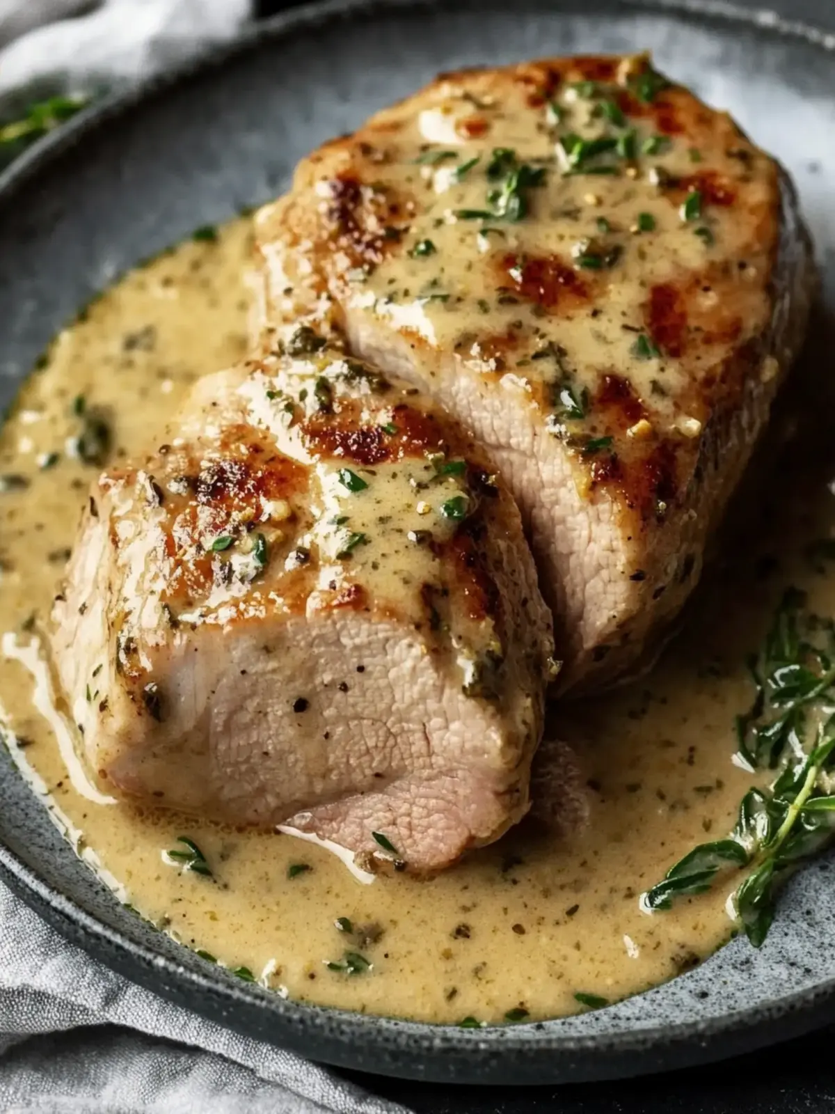 Herb Creamy Pork Tenderloin: Quick Gourmet Delight at Home 3 Herb Creamy Pork Tenderloin