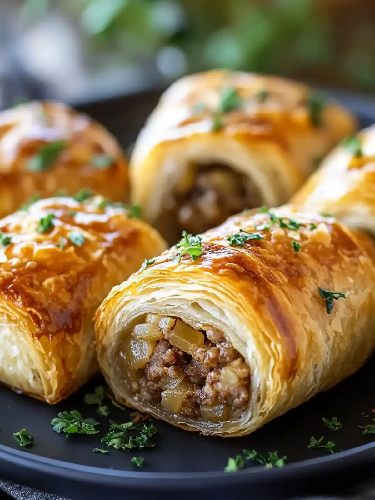 Savory French Onion Sausage Rolls: Irresistibly Flaky Goodness 4 Savory French Onion Sausage Rolls: Golden, Flaky & Irresistibly Flavorful