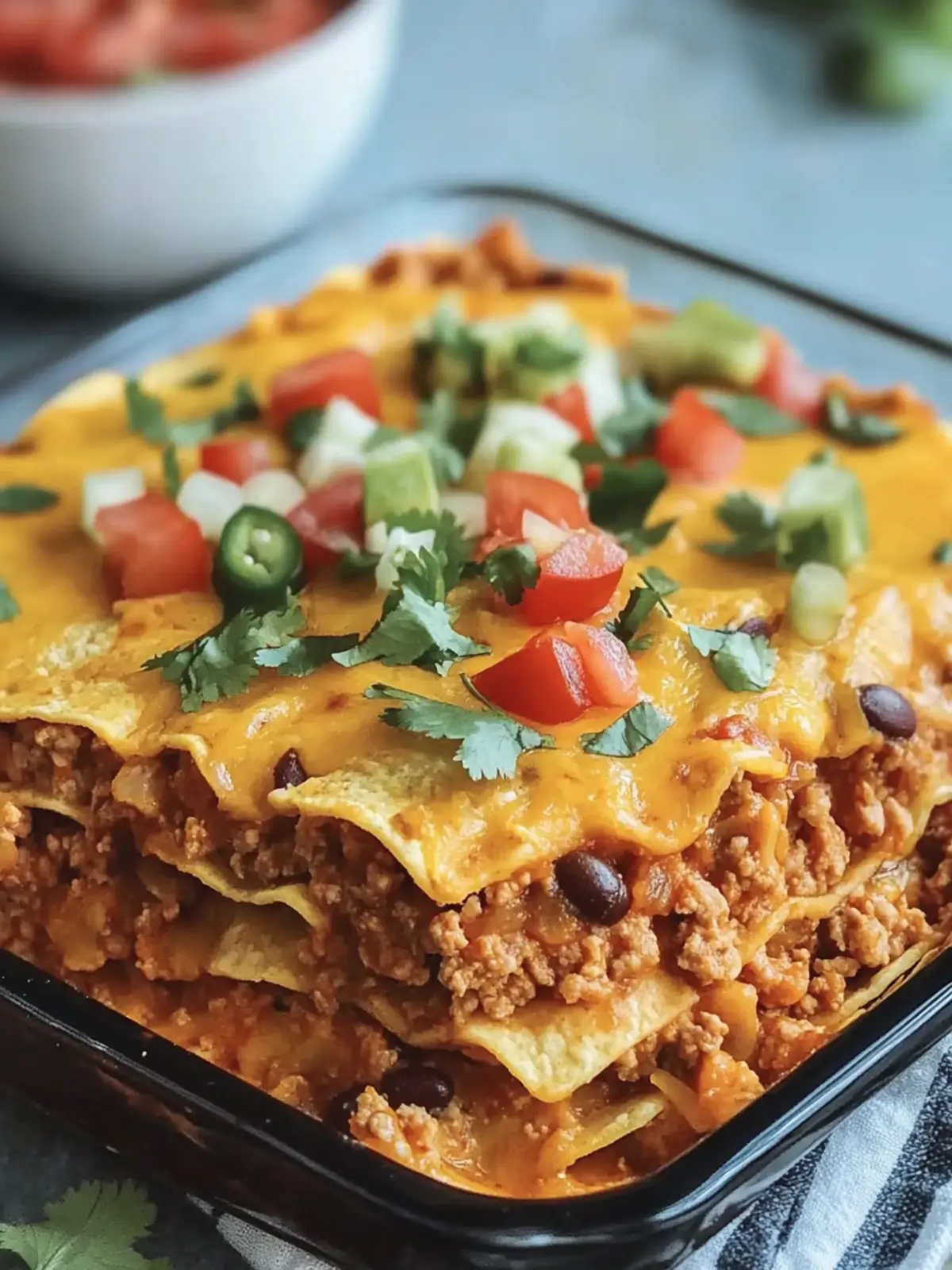Satisfy Hungry Tummies with Mexican Ground Turkey Taco Casserole 3 Mexican Ground Turkey Taco Casserole