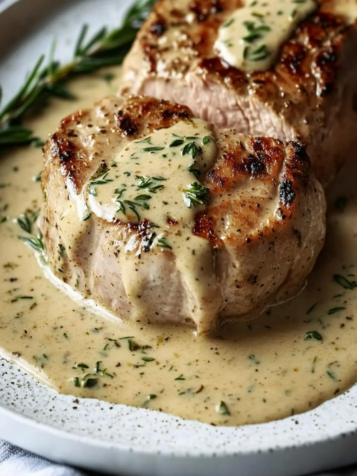 Herb Creamy Pork Tenderloin: Quick Gourmet Delight at Home 2 Herb Creamy Pork Tenderloin