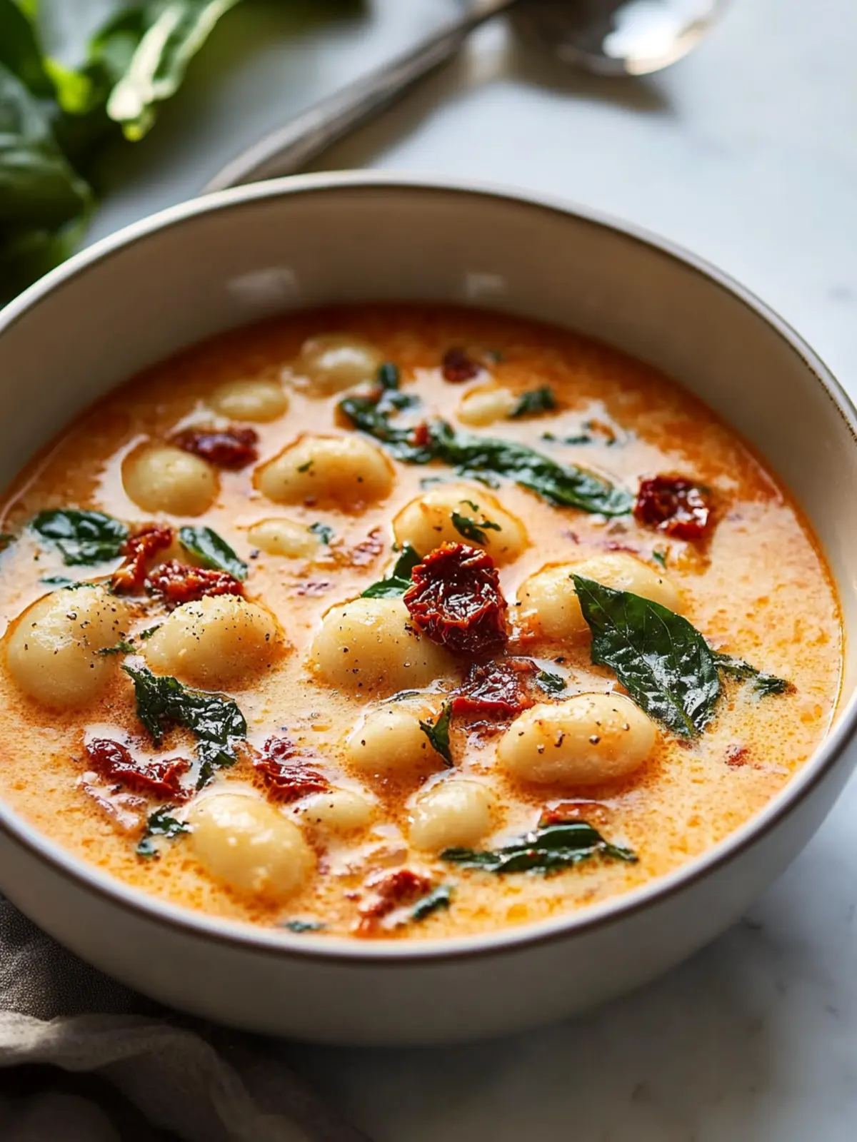 Creamy Sun Dried Tomato Gnocchi Soup with Chicken Dinner Bliss 4 Creamy Sun Dried Tomato Gnocchi Soup with Chicken Dinner