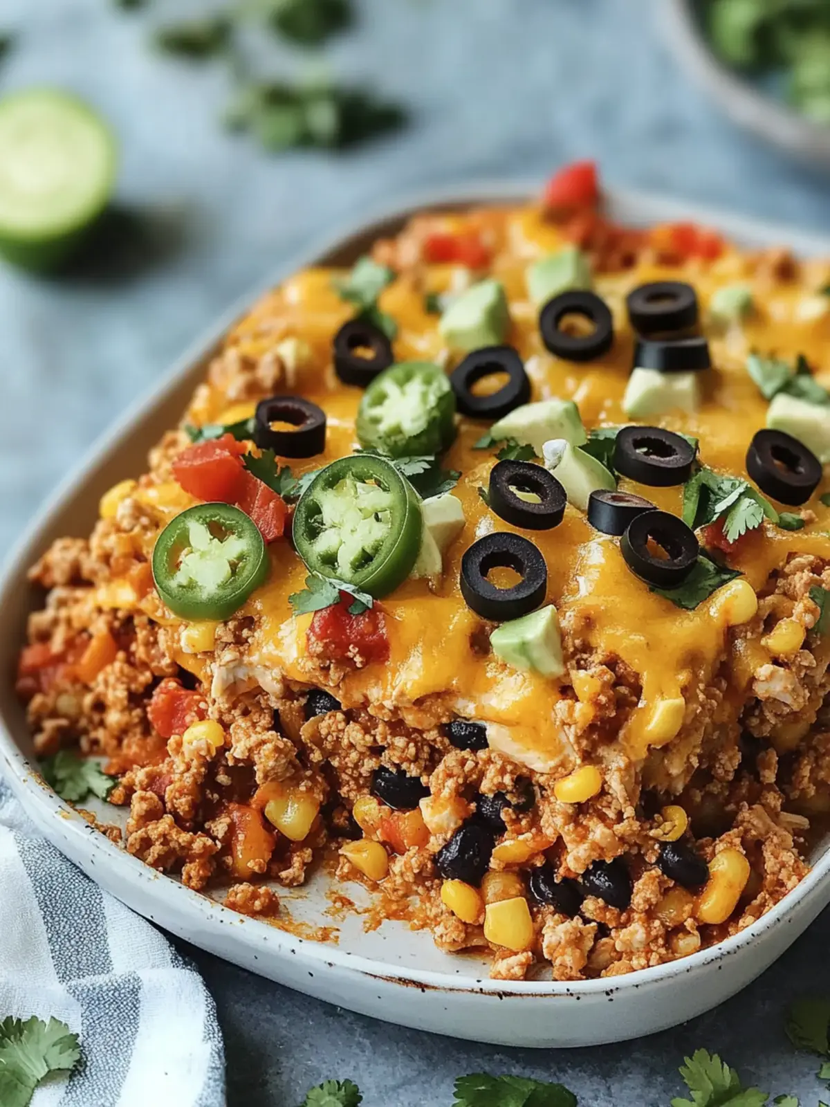 Satisfy Hungry Tummies with Mexican Ground Turkey Taco Casserole 4 Mexican Ground Turkey Taco Casserole