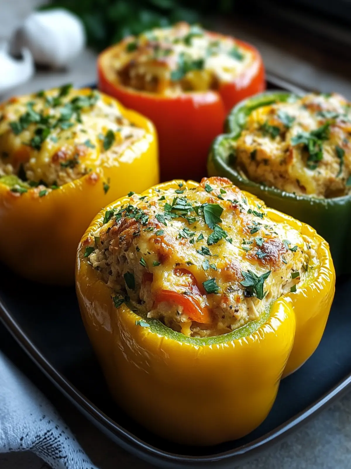 Low-Carb Creamy Chicken Stuffed Peppers You’ll Crave! 5 Low-Carb Creamy Chicken Stuffed Peppers You’ll Love!