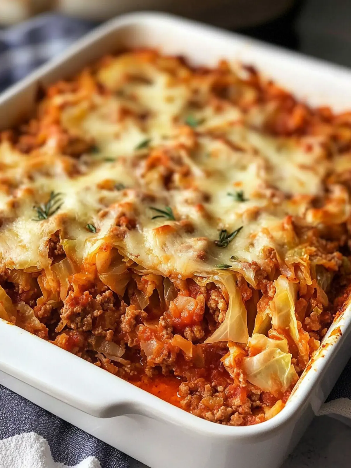 Lazy Cabbage Roll Casserole with Ground Beef for Easy Comfort 5 Lazy Cabbage Roll Casserole (with Ground Beef)