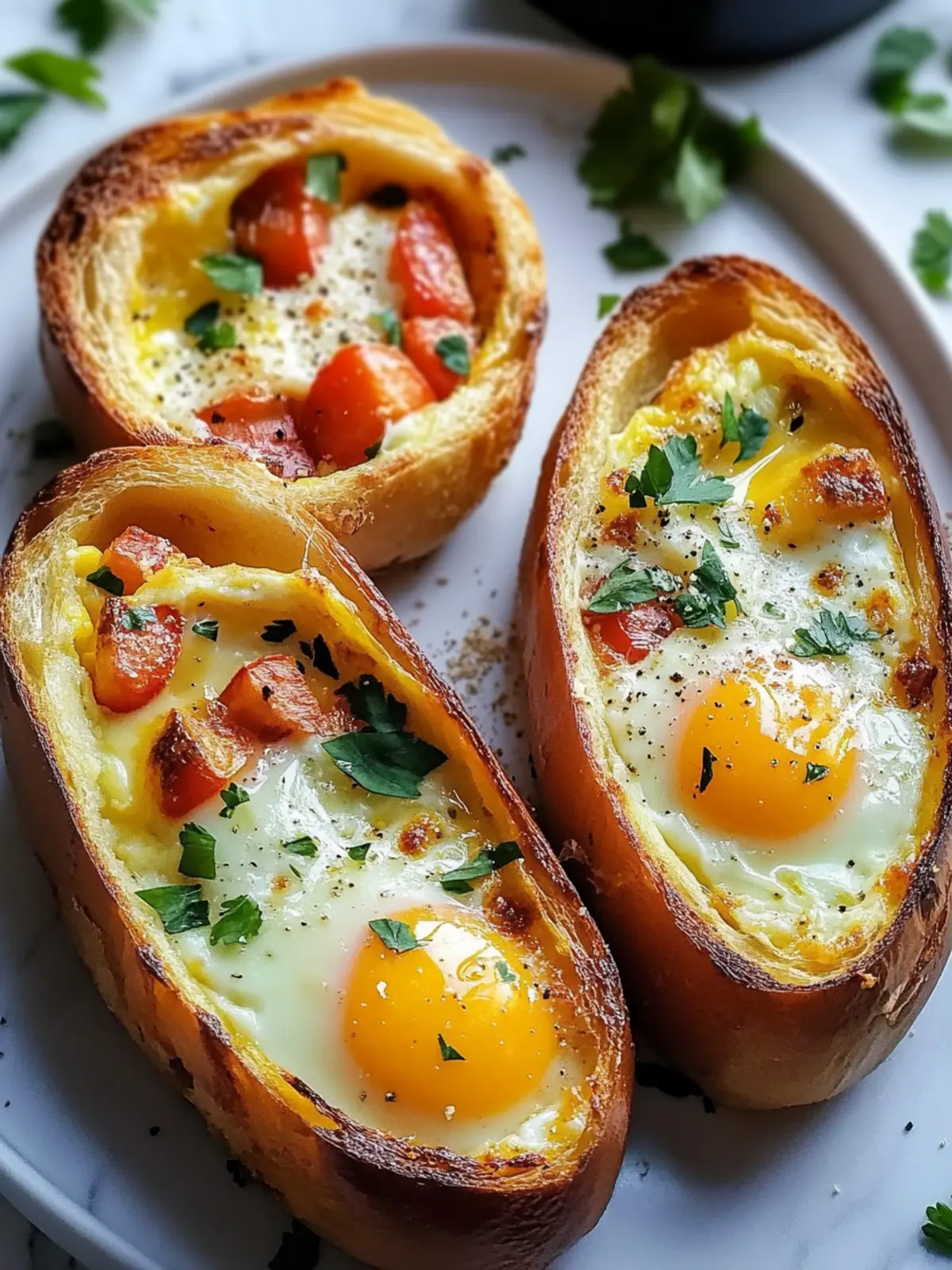 Cheesy Baked Egg Boats with Vegetables Recipe: Breakfast Bliss 5 Cheesy Baked Egg Boats with Vegetables Recipe