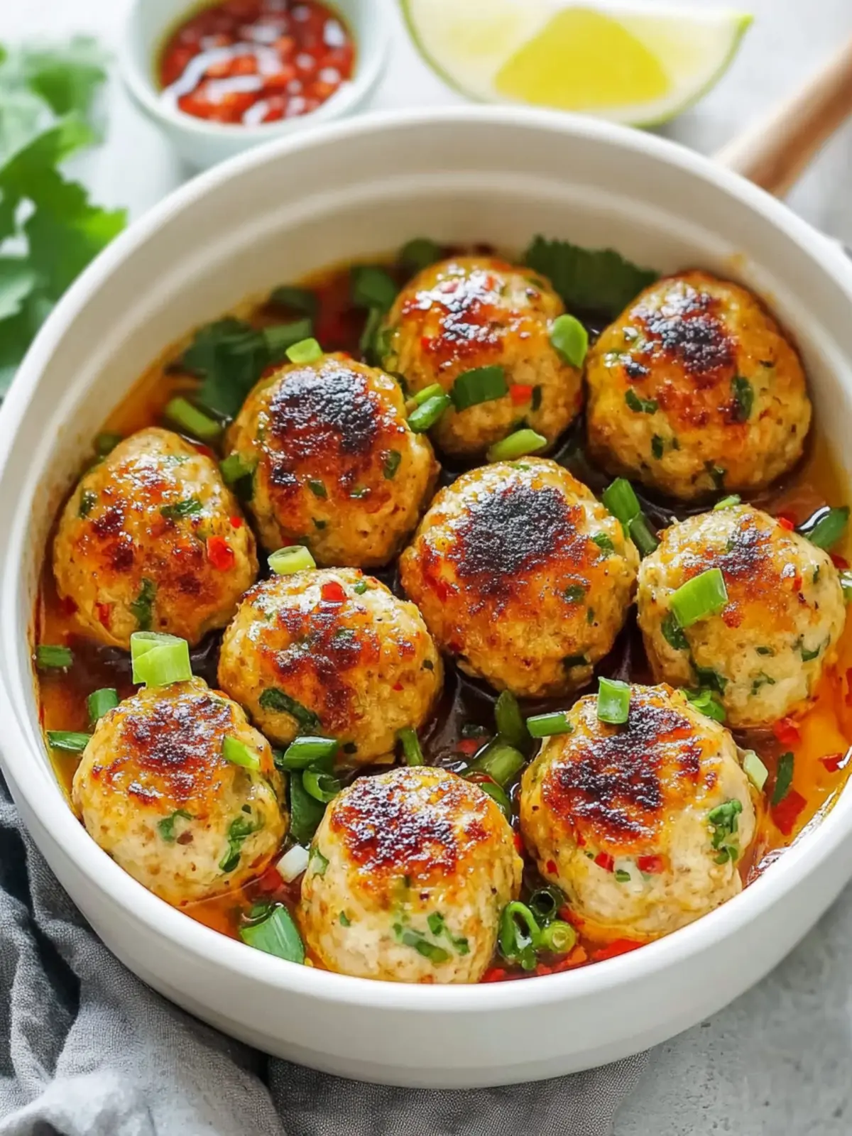 Delicious Easy Thai Baked Chicken Meatballs You’ll Love! 4 Easy Thai Baked Chicken Meatballs
