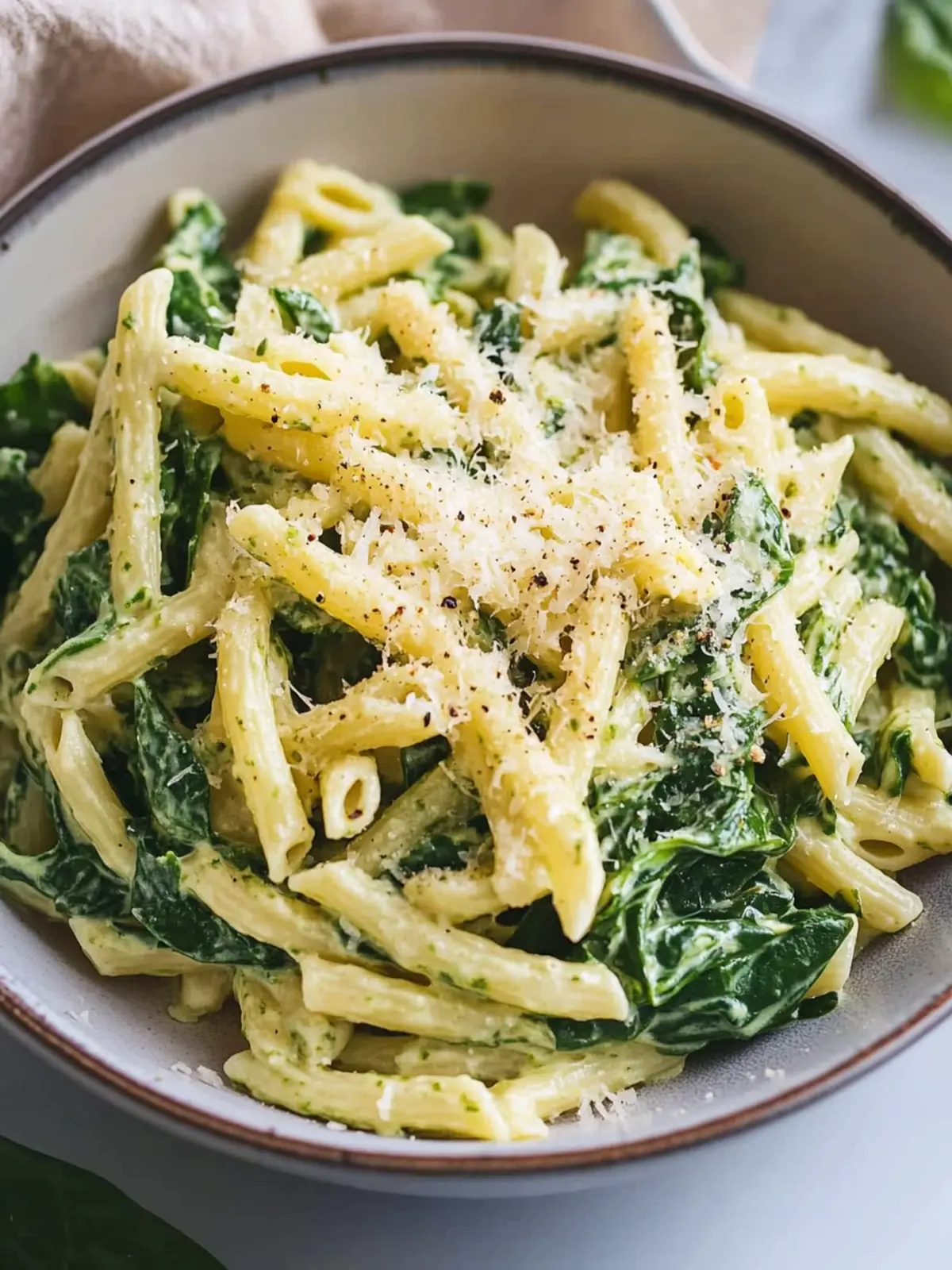 Creamy Pasta with Spinach in Under 15 Minutes! 2 Pasta with Spinach, easy & quick!