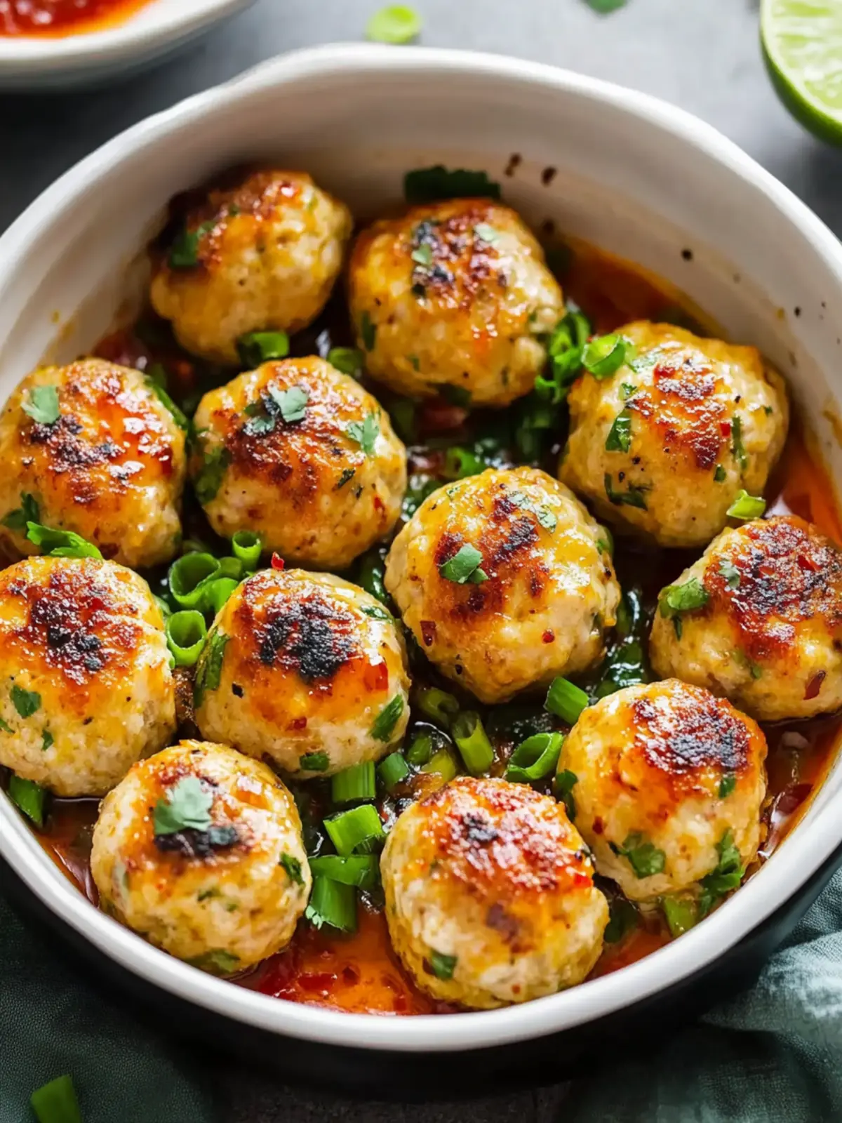 Delicious Easy Thai Baked Chicken Meatballs You’ll Love! 3 Easy Thai Baked Chicken Meatballs