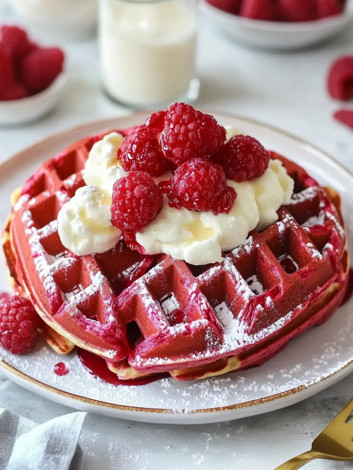 Indulge in Red Velvet Waffles for a Sweet Breakfast Surprise 3 Red Velvet Waffles