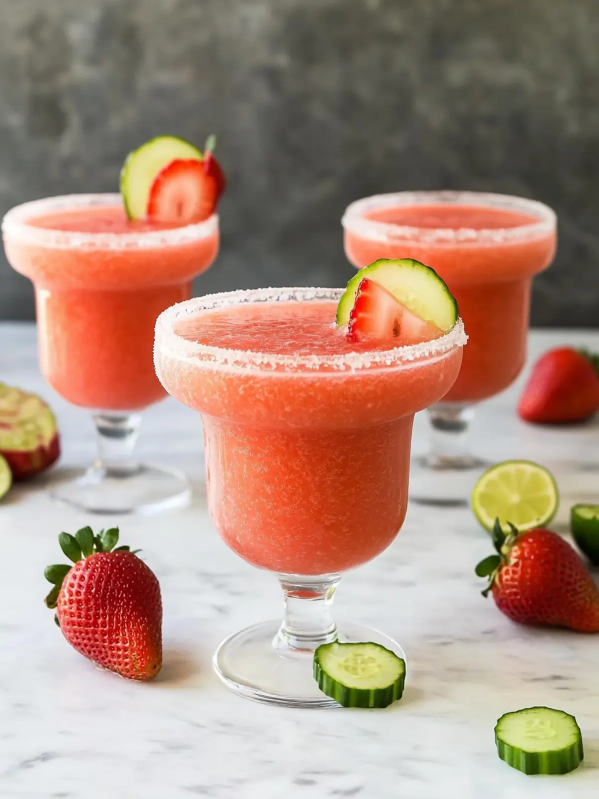 Frozen Strawberry Rhubarb Margaritas for a Guilt-Free Treat 5 Frozen Strawberry Rhubarb Margaritas