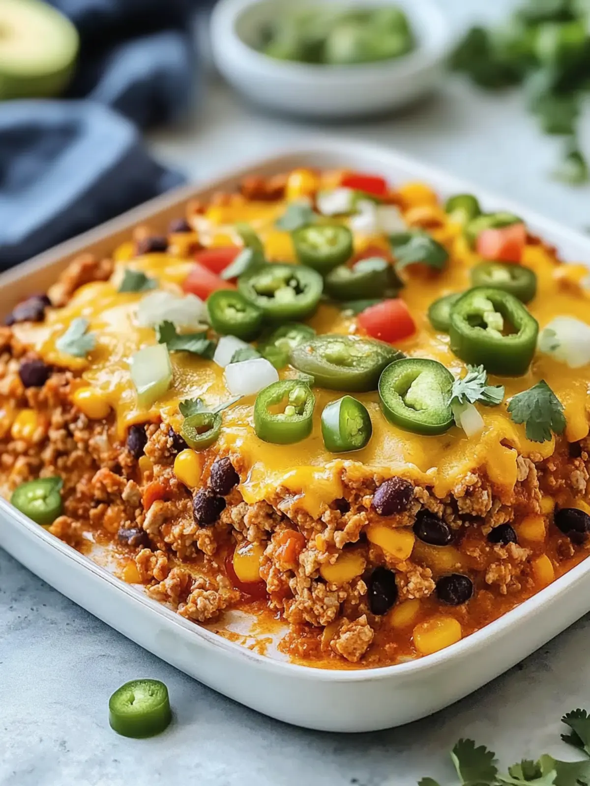 Satisfy Hungry Tummies with Mexican Ground Turkey Taco Casserole 2 Mexican Ground Turkey Taco Casserole