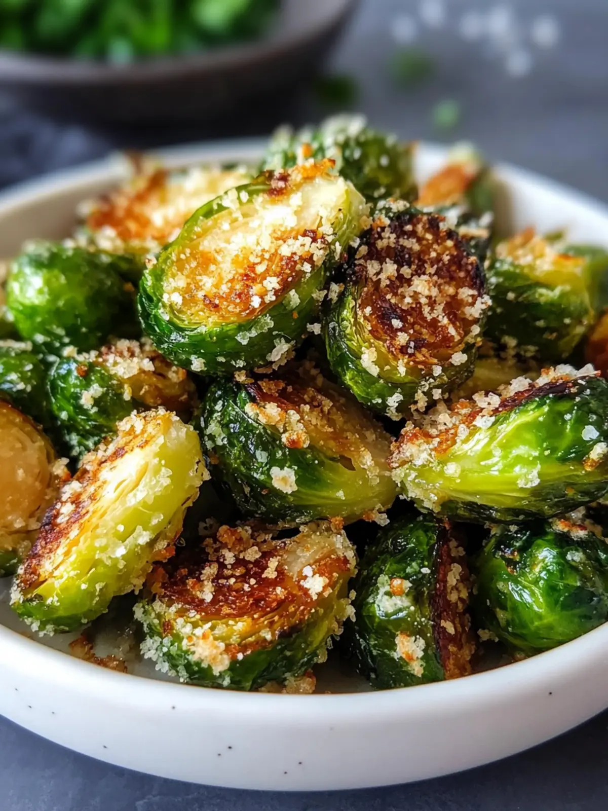 Crispy Parmesan Air Fryer Brussels Sprouts in Just 25 Minutes 4 Parmesan Air Fryer Brussels Sprouts