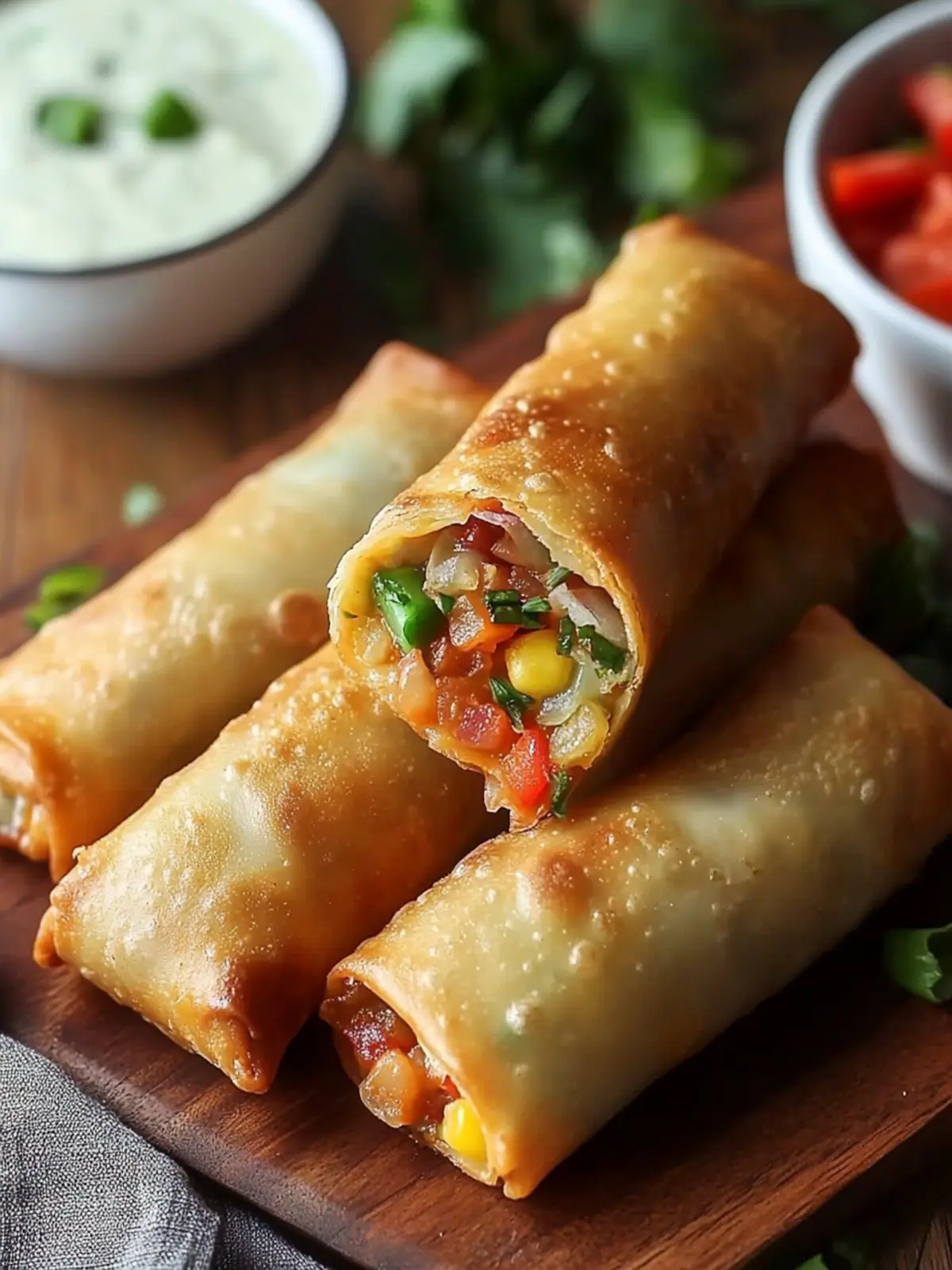 Crispy Southwest Eggrolls with Spicy Chicken Filling 4 Southwest Eggrolls