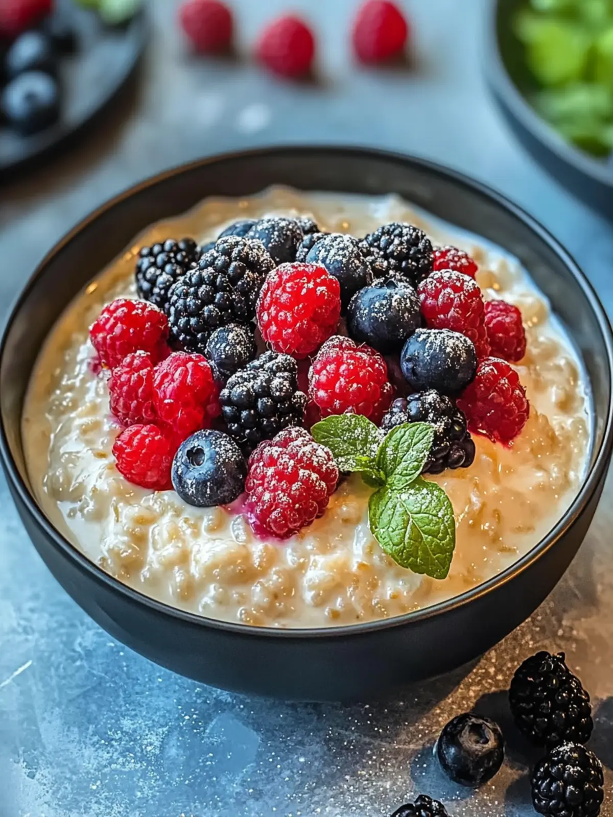 Creamy Rice Pudding with Berries Mix for a Cozy Treat 5 rice pudding with Berries Mix