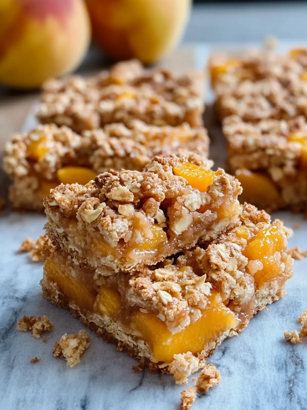 Delectable Vegan Peach Crumble Bars for Your Summer Indulgence 3 Vegan Peach Crumble Bars
