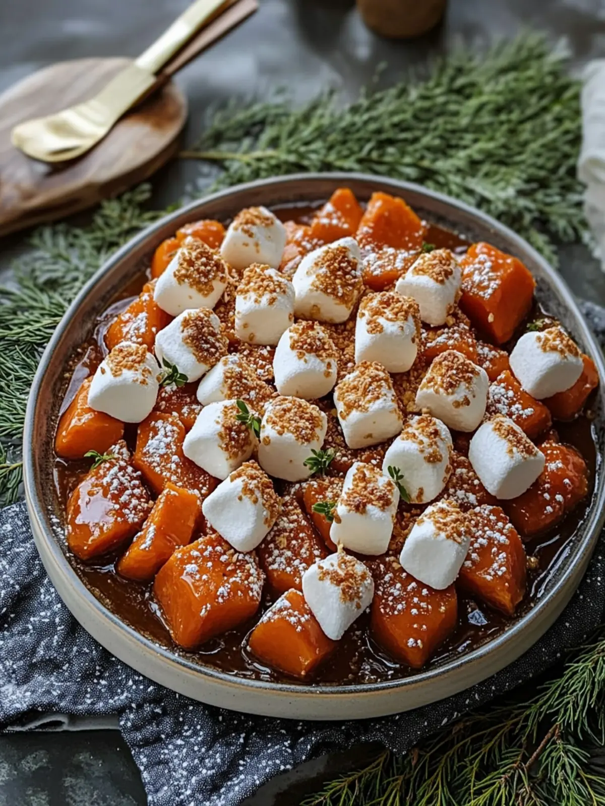 Glazed Candied Sweet Potatoes With Marshmallows Sure to Delight 4 Glazed Candied Sweet Potatoes With Marshmallows