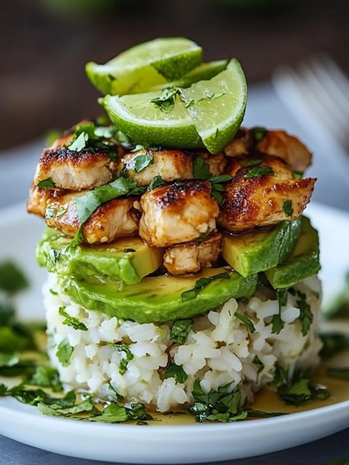 Savory Honey Lime Chicken & Avocado Rice Stack Recipe Delight 2 Honey Lime Chicken & Avocado Rice Stack Recipe