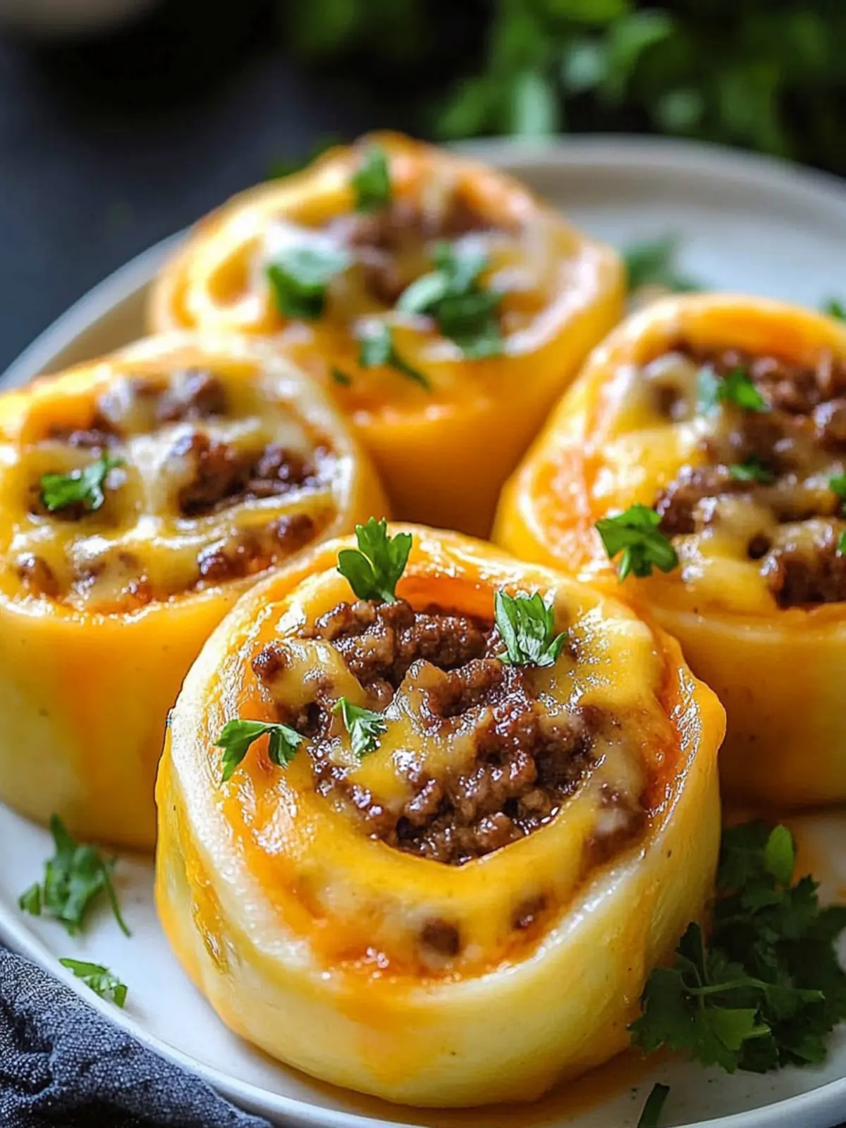 Garlic Butter Cheeseburger Rollups for Ultimate Snack Bliss 4 Garlic Butter Cheeseburger Rollups