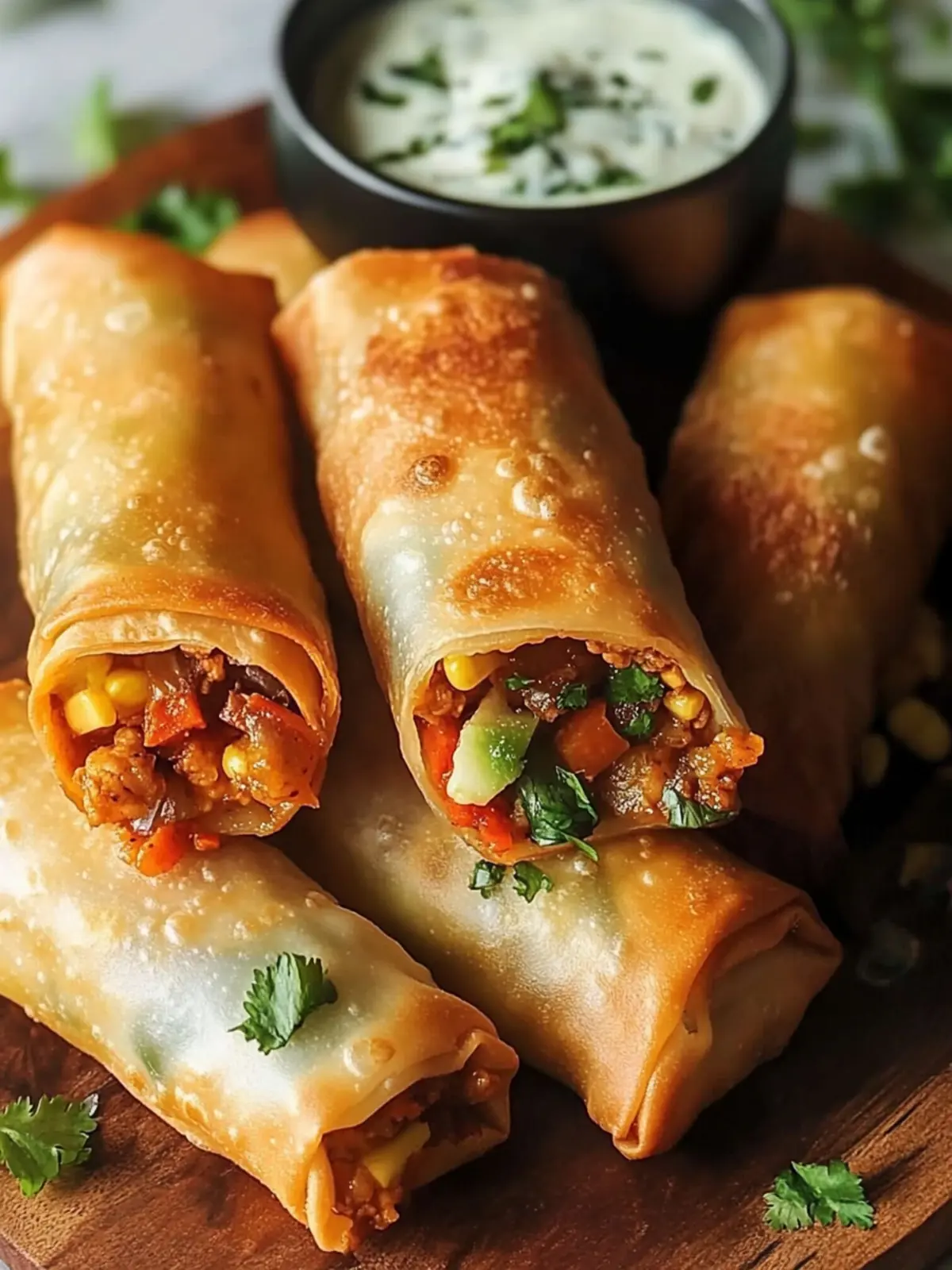 Crispy Southwest Eggrolls with Spicy Chicken Filling 3 Southwest Eggrolls