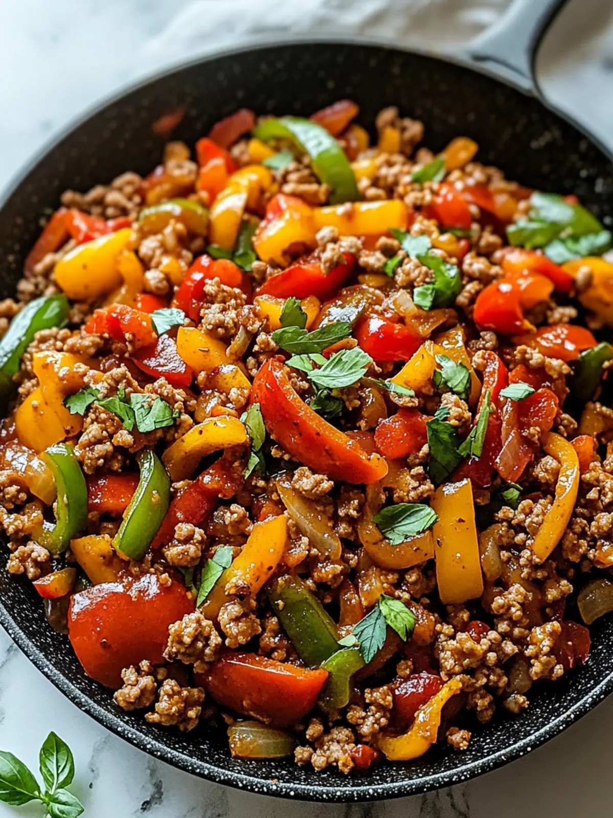 Easy Healthy Ground Turkey & Peppers Skillet Dinner Bliss 3 Easy Healthy Ground Turkey & Peppers Skillet Dinner