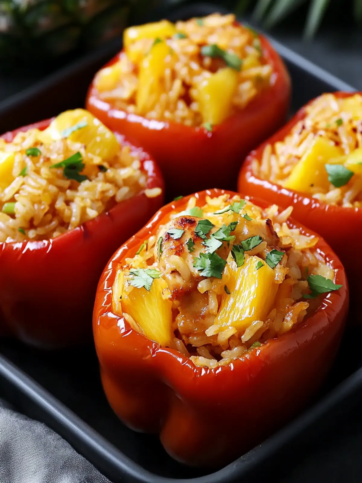 Teriyaki Chicken Stuffed Peppers with Pineapple Rice Bliss 5 Teriyaki Chicken Stuffed Peppers Pineapple Rice