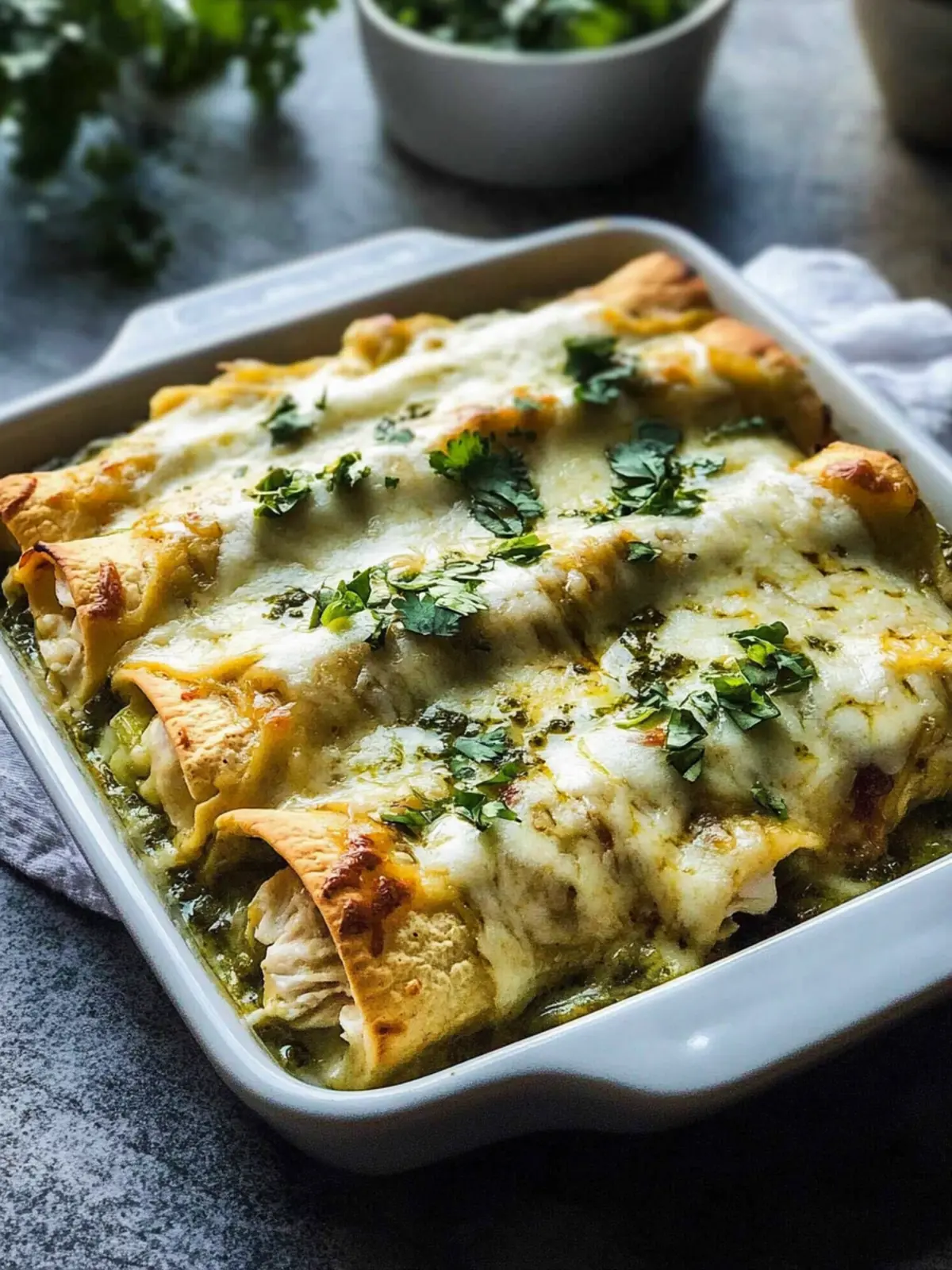 green chile chicken enchiladas
