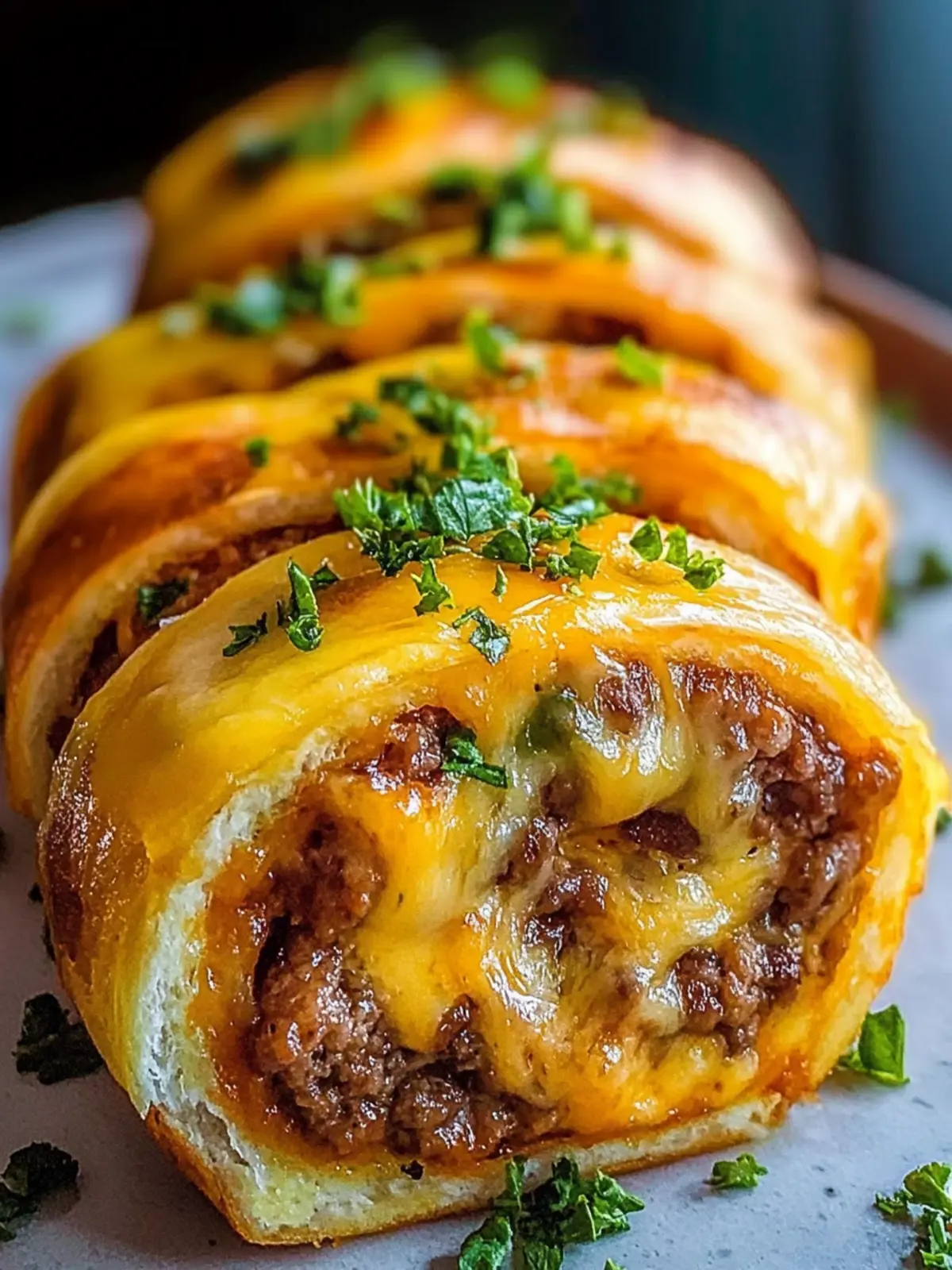 Garlic Butter Cheeseburger Rollups for Ultimate Snack Bliss 3 Garlic Butter Cheeseburger Rollups