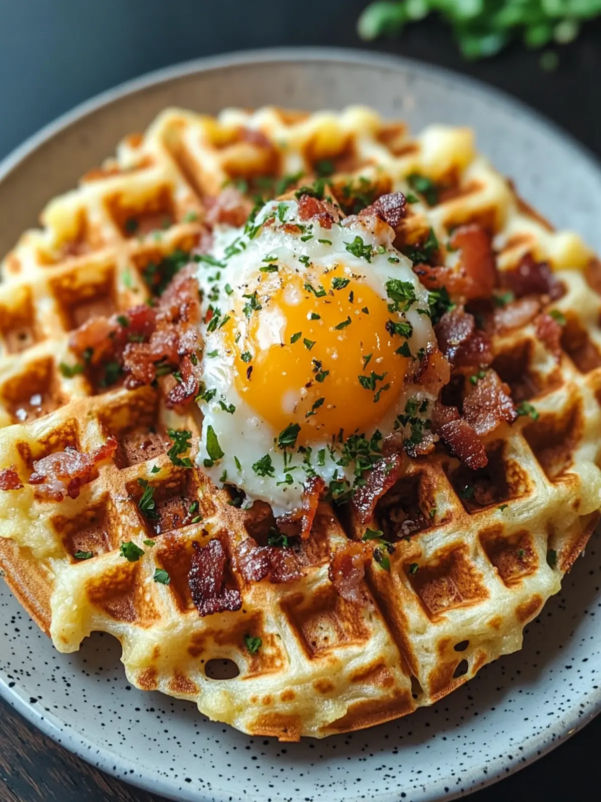 Cheesy Bacon Hashbrown Waffles for a Breakfast Win 4 Cheesy Bacon Hashbrown Waffles