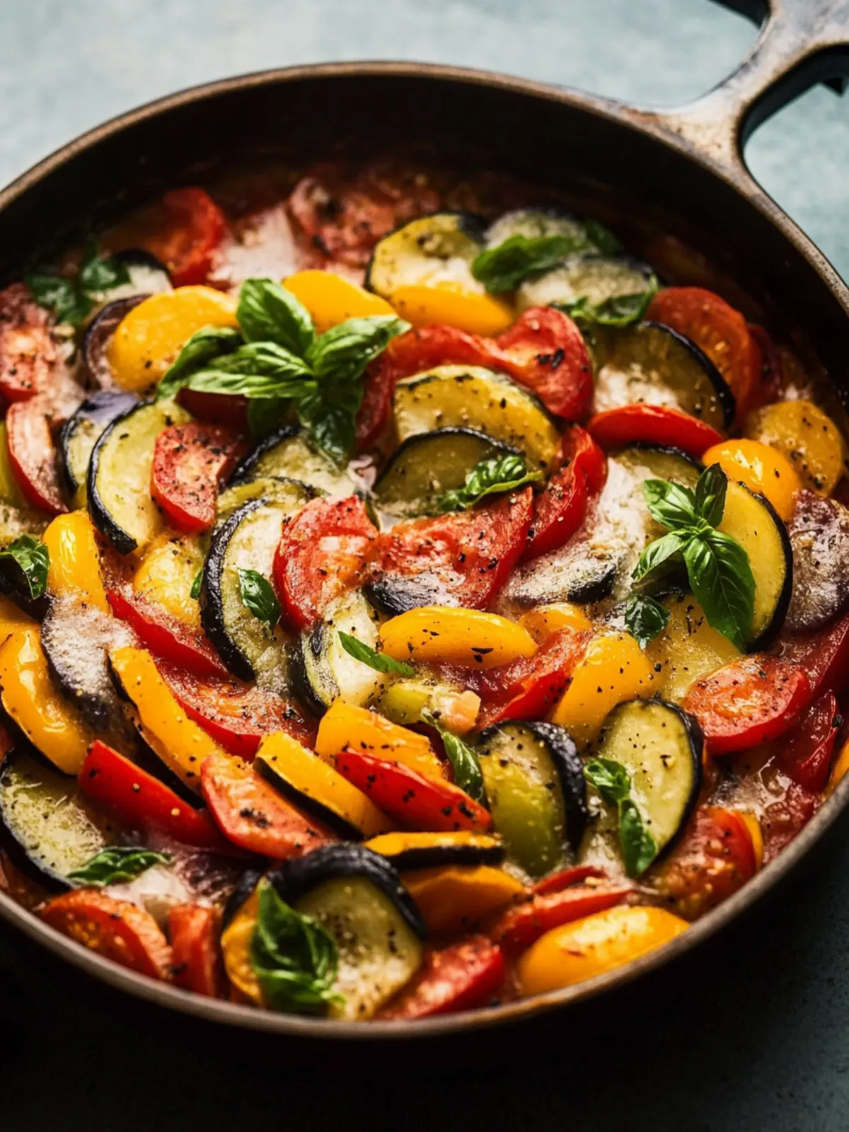 Delicious Garden Ratatouille with Cheesy Italian Twist 3 Garden Ratatouille