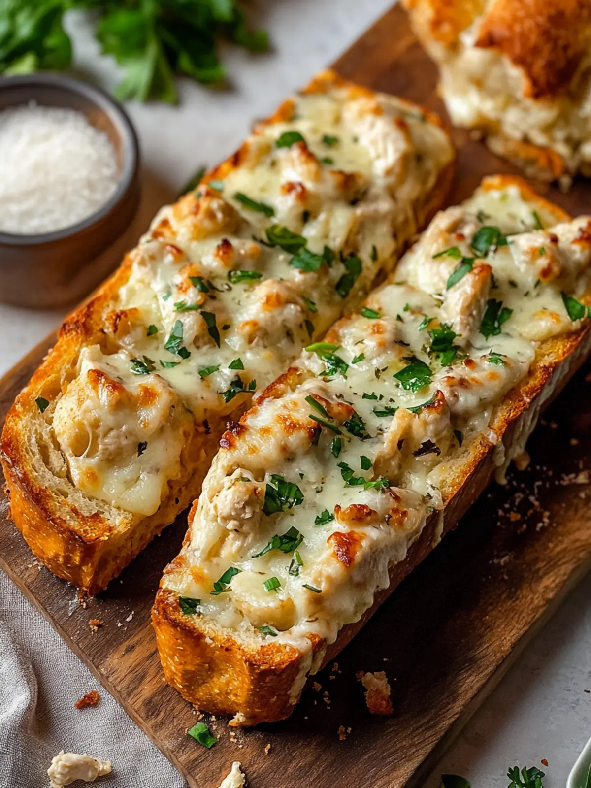 The Viral Chicken Alfredo Garlic Bread You'll Crave Every Time 2 The Viral Chicken Alfredo Garlic Bread I'm Obsessed With