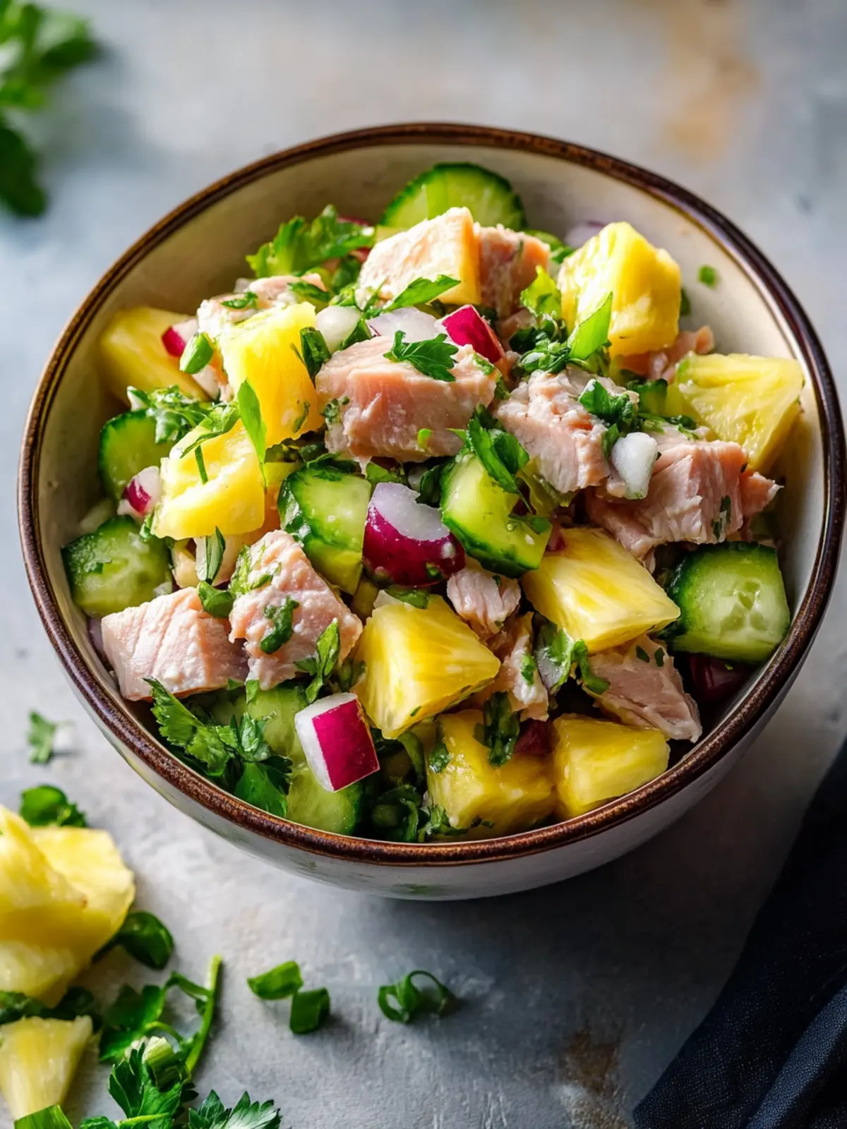 Tropical Tuna Salad: Pineapple & Coconut for a Zesty Lunch 4 Tropical Tuna Salad: Pineapple & Coconut Hint for Zesty Lunch!