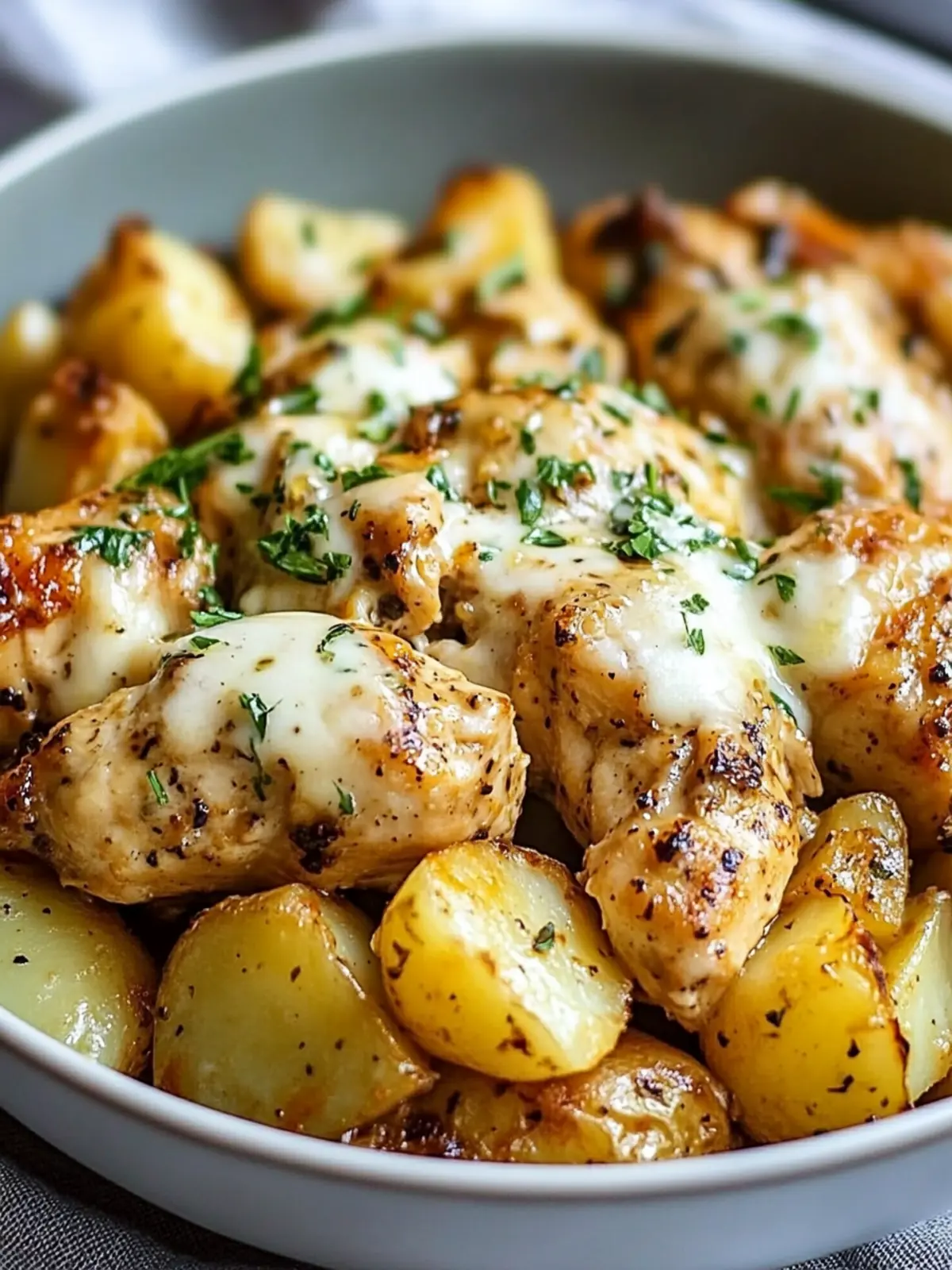 Savory Slow Cooker Garlic Parmesan Chicken and Potatoes Recipe 4 Slow Cooker Garlic Parmesan Chicken and Potatoes Recipe